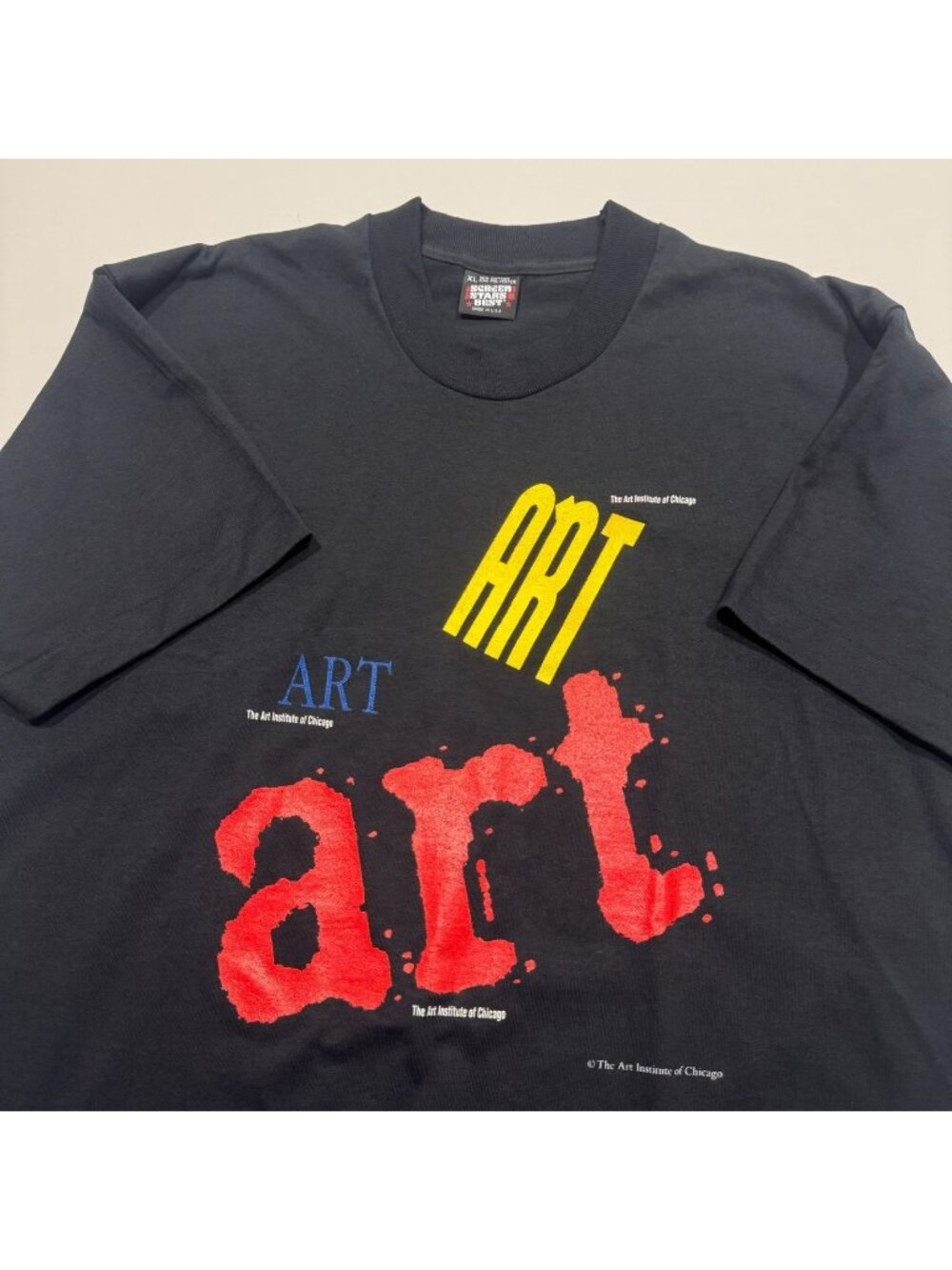 Vintage 1980s Art Institute of Chicago Promo T-shirt Screen Stars XL Black